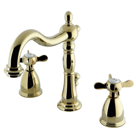 KINGSTON BRASS 8" Widespread Bathroom Faucet, Polished Brass KB1972BEX